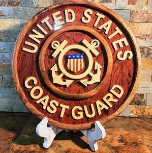 United States Coast Guard Wood Wall Plaque  • Beautifully Handcrafted